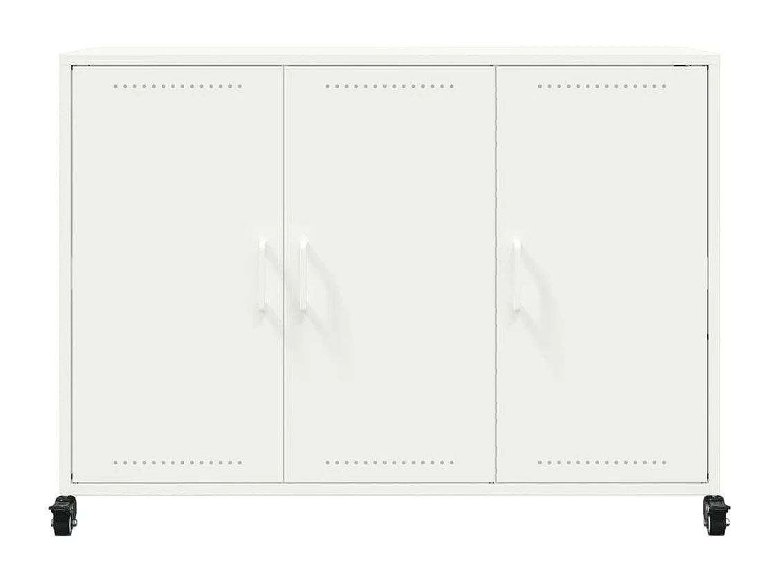 Credenza Bianca 100,5x39x72 cm in Acciaio