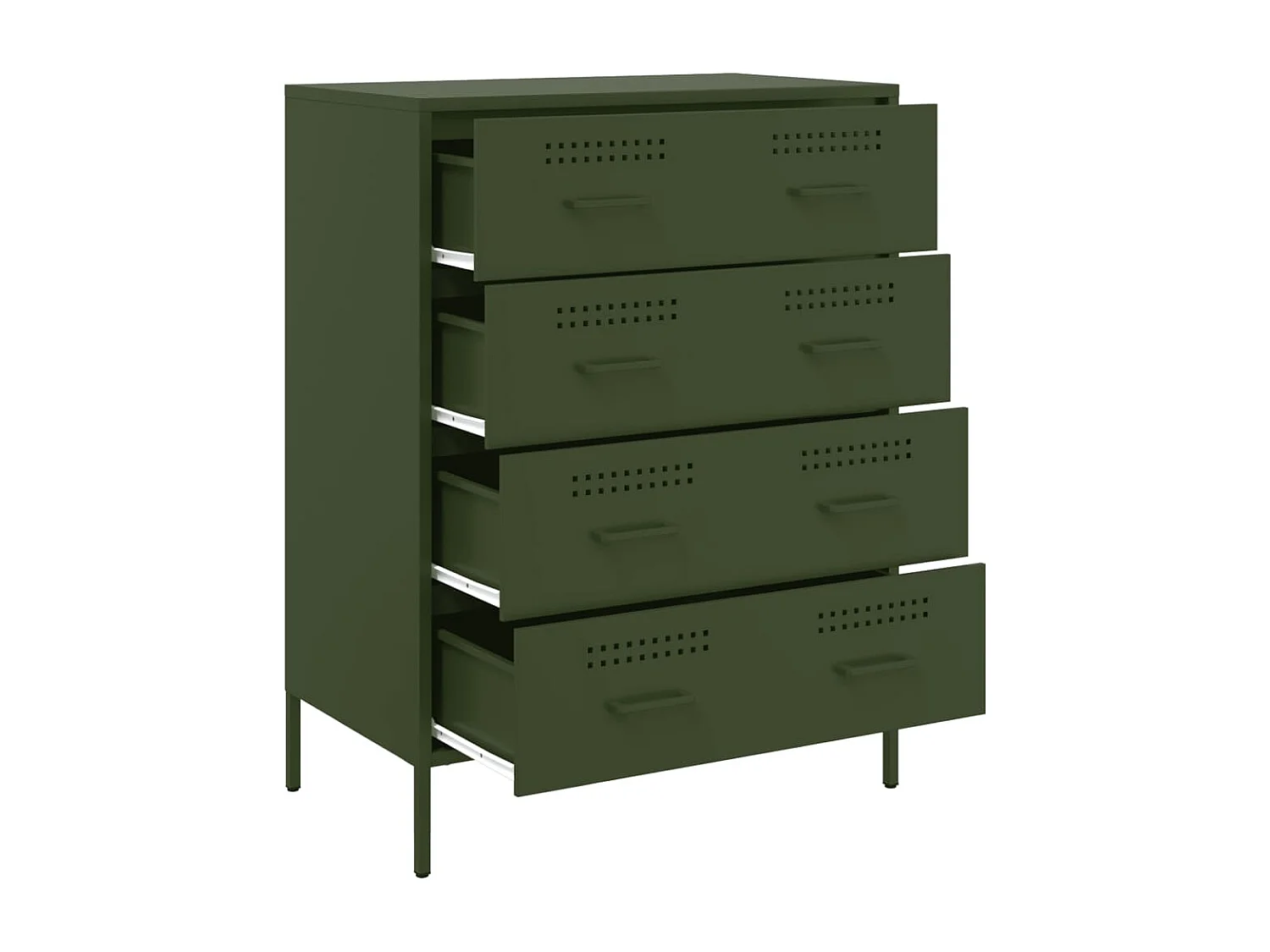 Credenza Verde Oliva 68x39x89 cm in Acciaio