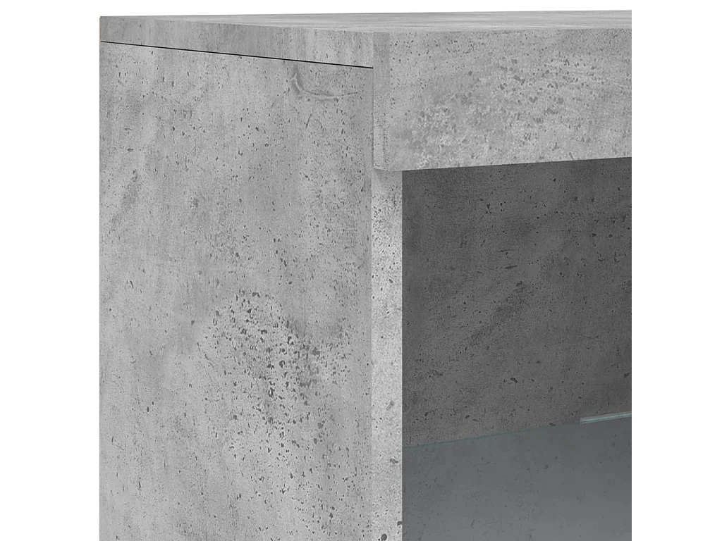 Credenza con Luci LED Grigio Cemento 162x37x100 cm