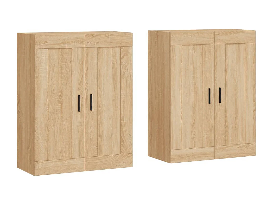 Armoires murales 2 pcs chêne sonoma bois d'ingénierie