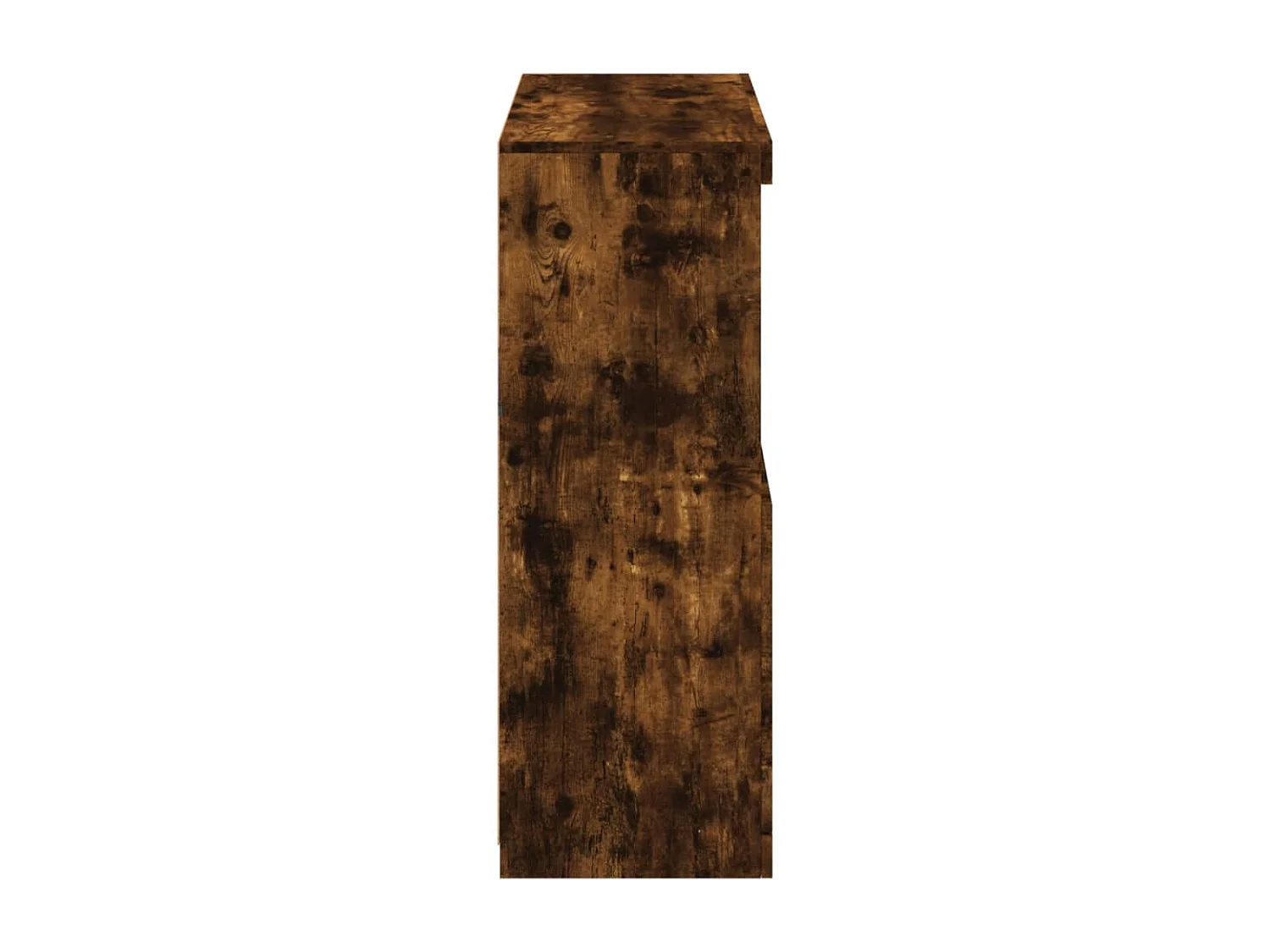 Buffet avec lumières LED chêne fumé 81x37x100 cm