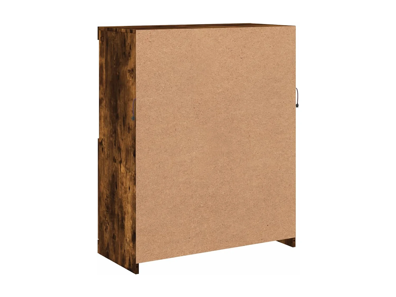 Buffet avec lumières LED chêne fumé 81x37x100 cm