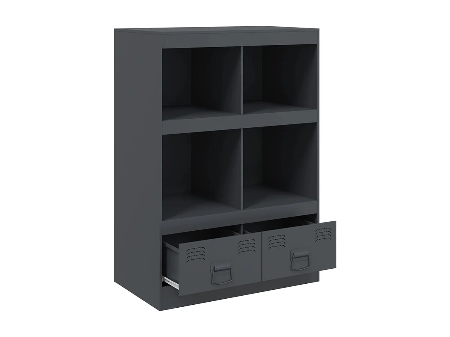 Buffet haut anthracite 67x39x95 cm acier