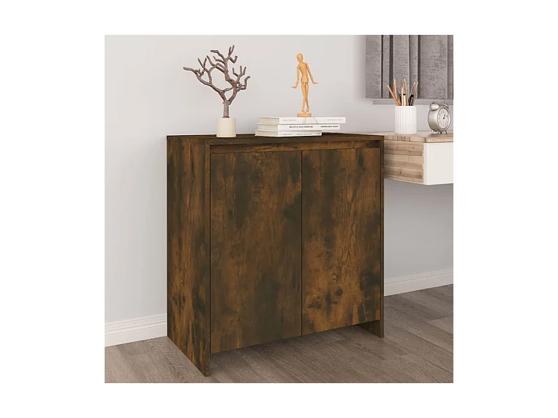 Credenza Rovere Fumo 70x41x75 cm in Legno Multistrato