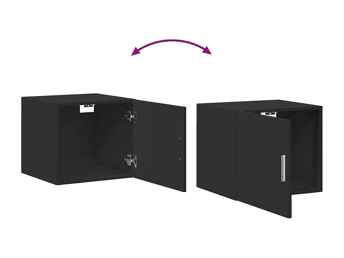 Wandschrank Schwarz 45x42,5x40 cm Holzwerkstoff