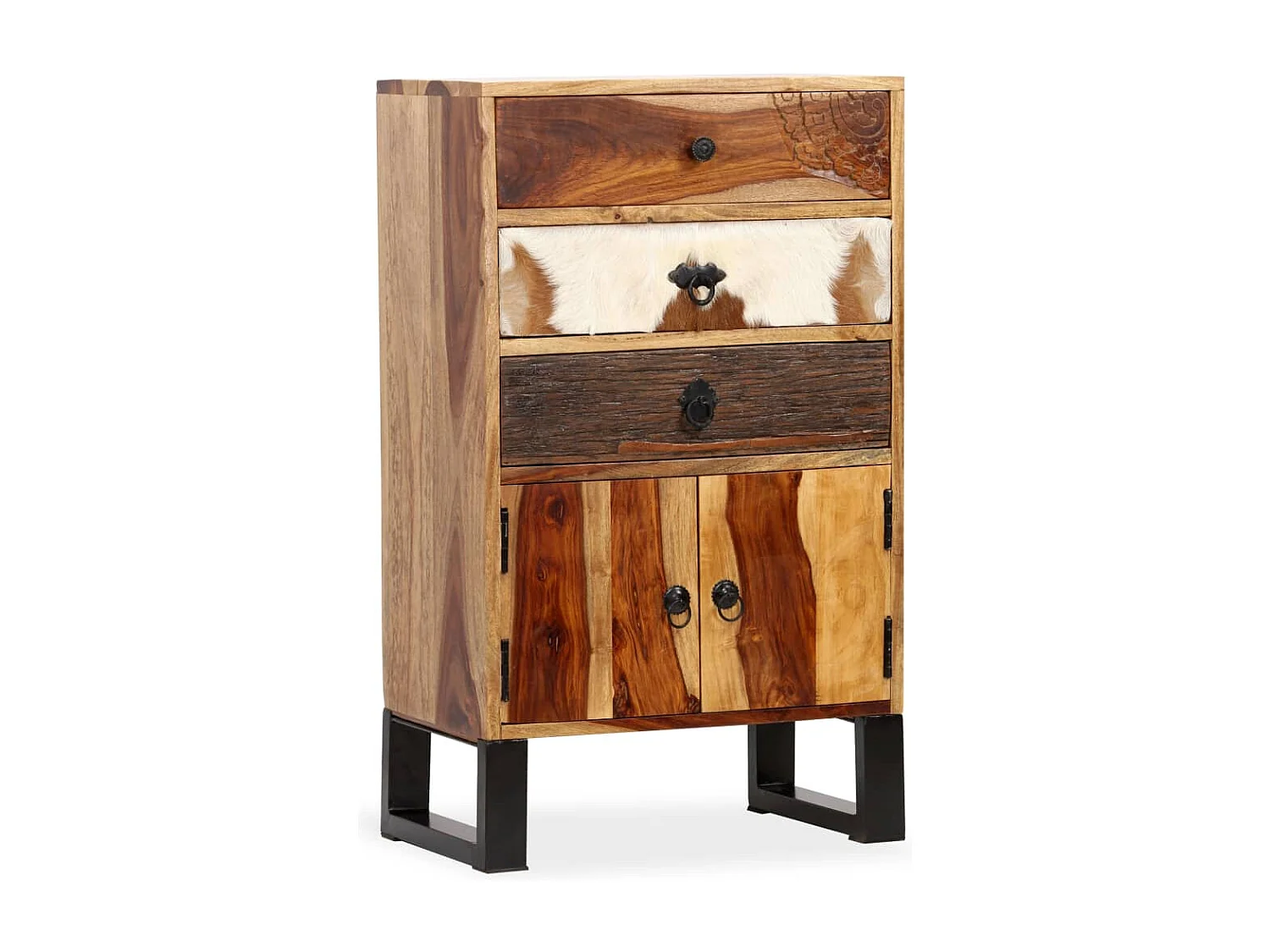 Aparador em madeira de sheesham maciça 50x30x86 cm