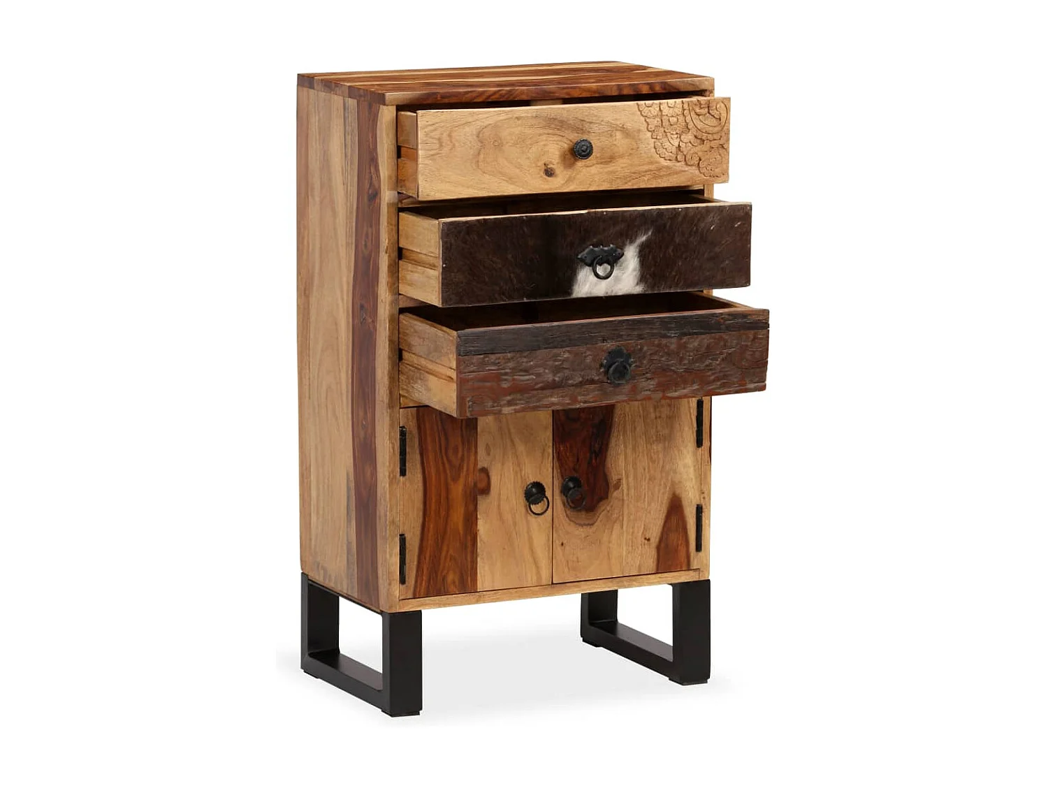 Aparador em madeira de sheesham maciça 50x30x86 cm