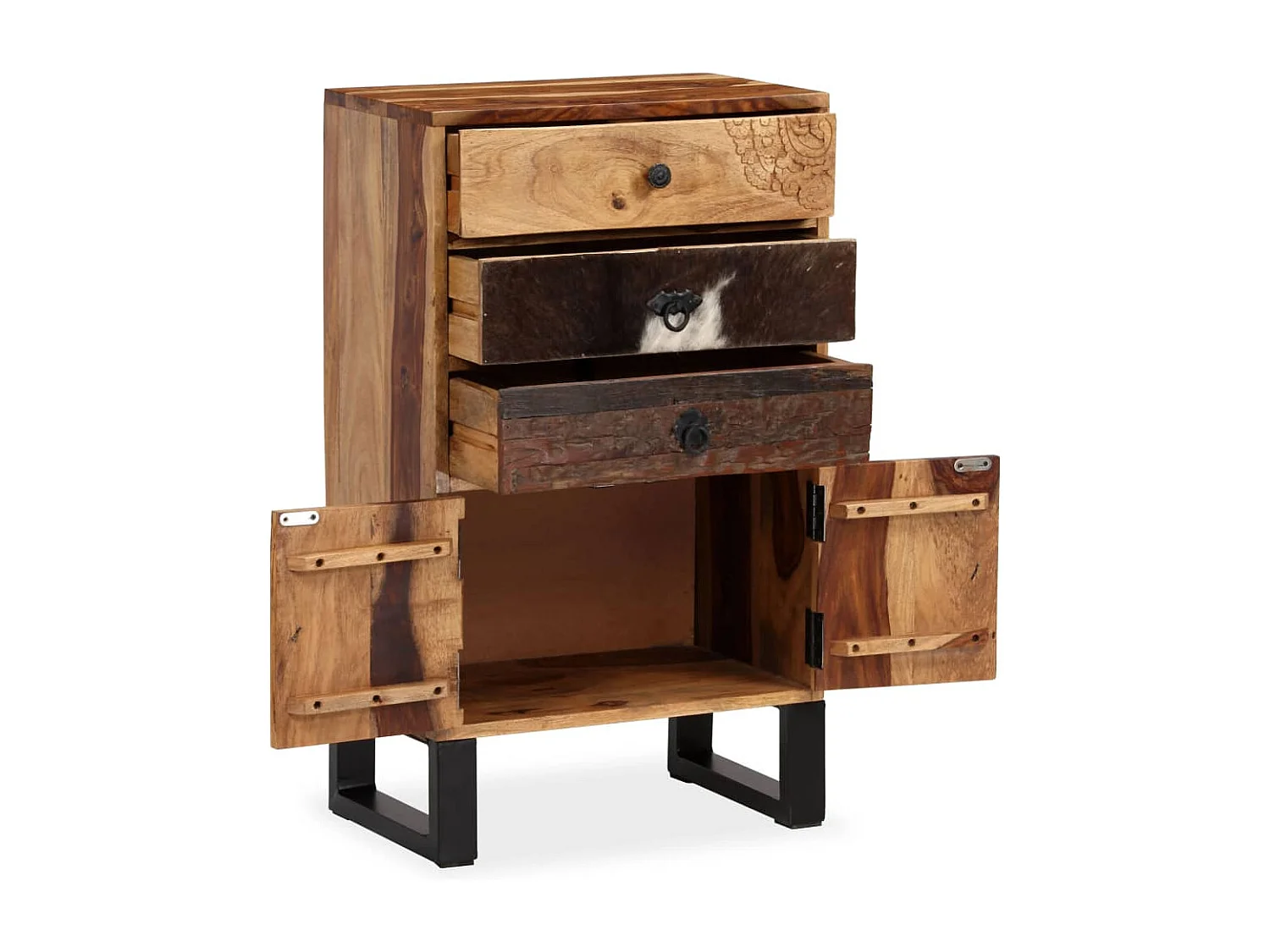 Aparador em madeira de sheesham maciça 50x30x86 cm