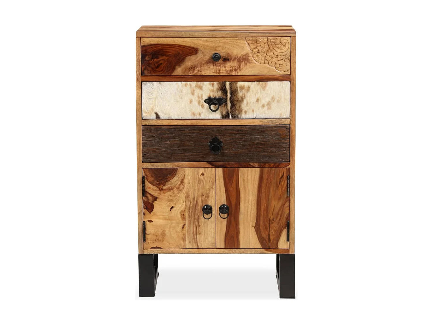 Aparador em madeira de sheesham maciça 50x30x86 cm