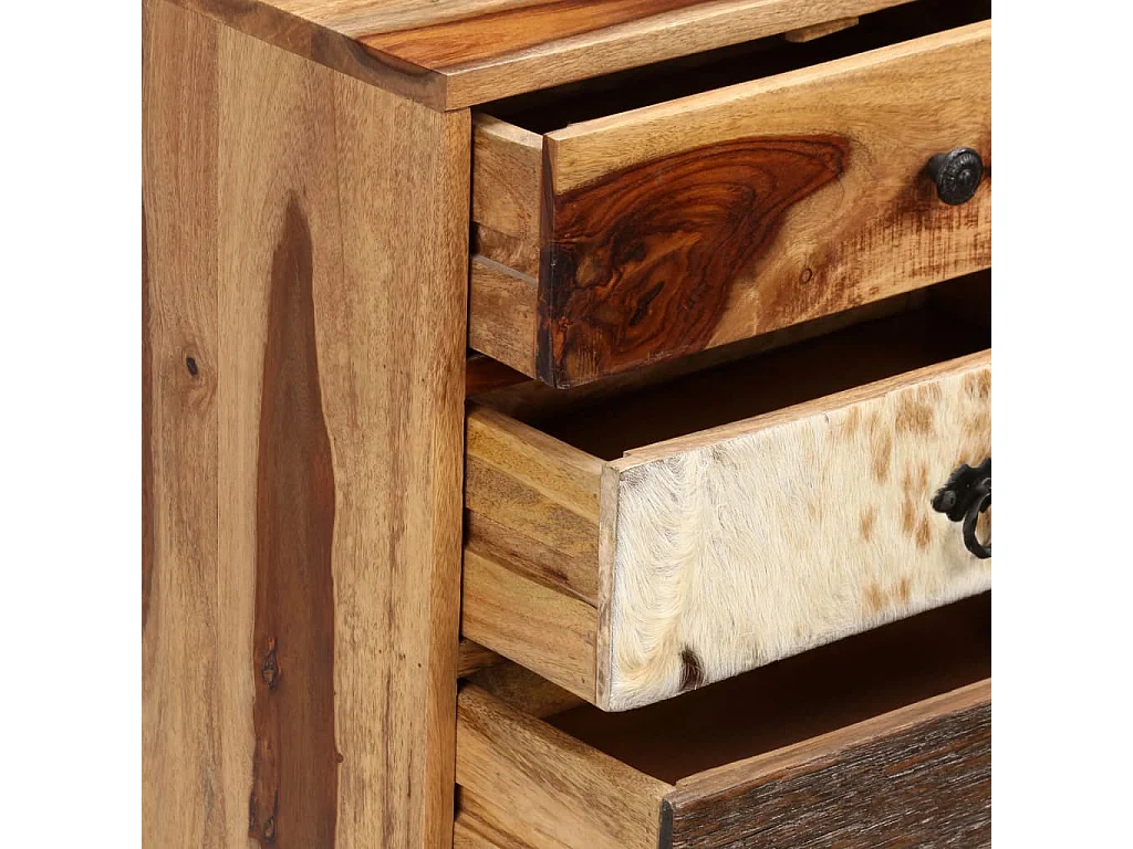 Aparador em madeira de sheesham maciça 50x30x86 cm