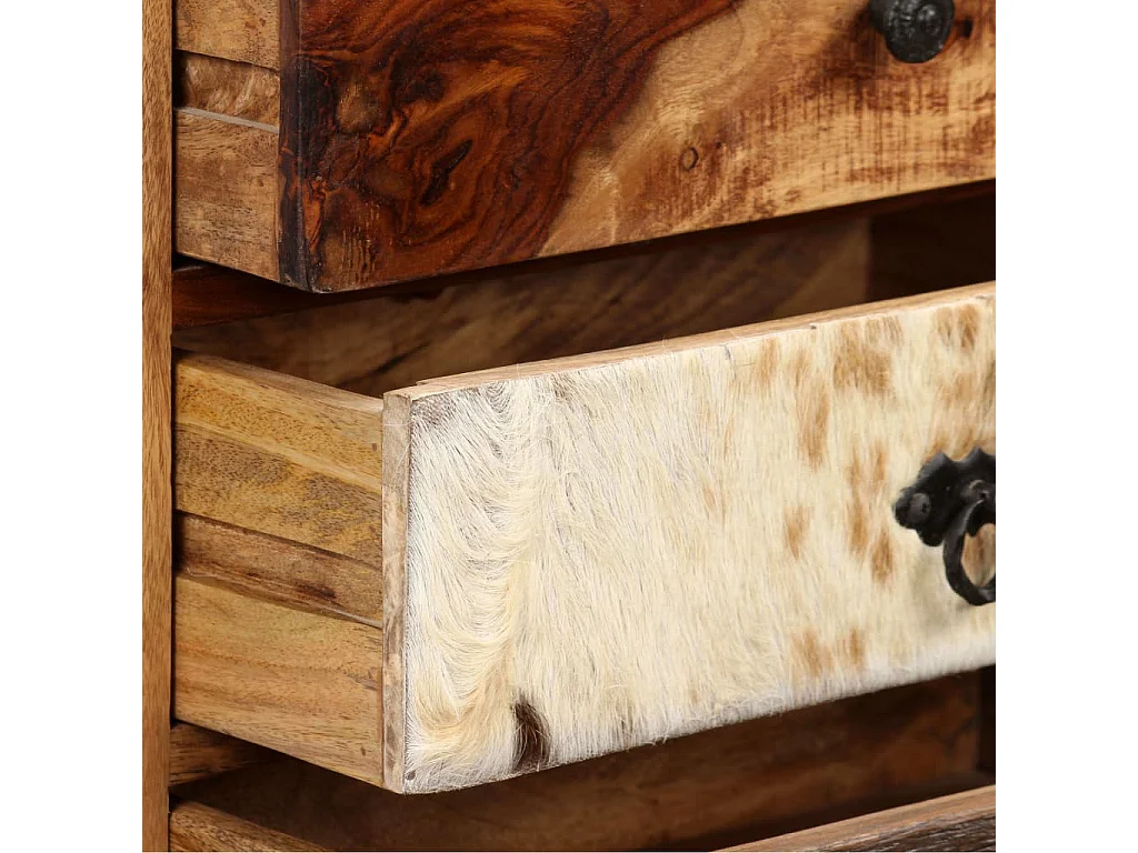 Aparador em madeira de sheesham maciça 50x30x86 cm