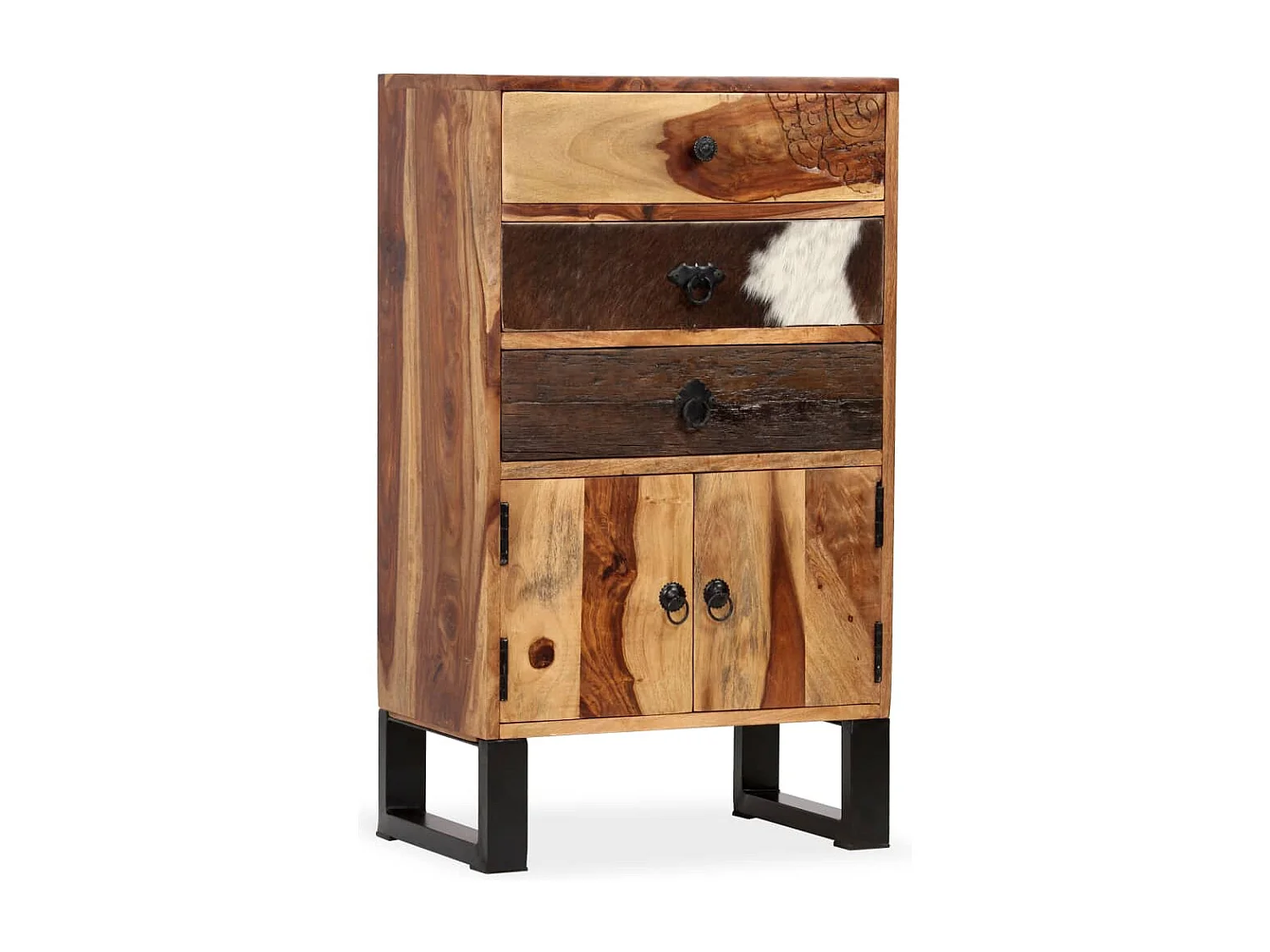 Aparador em madeira de sheesham maciça 50x30x86 cm