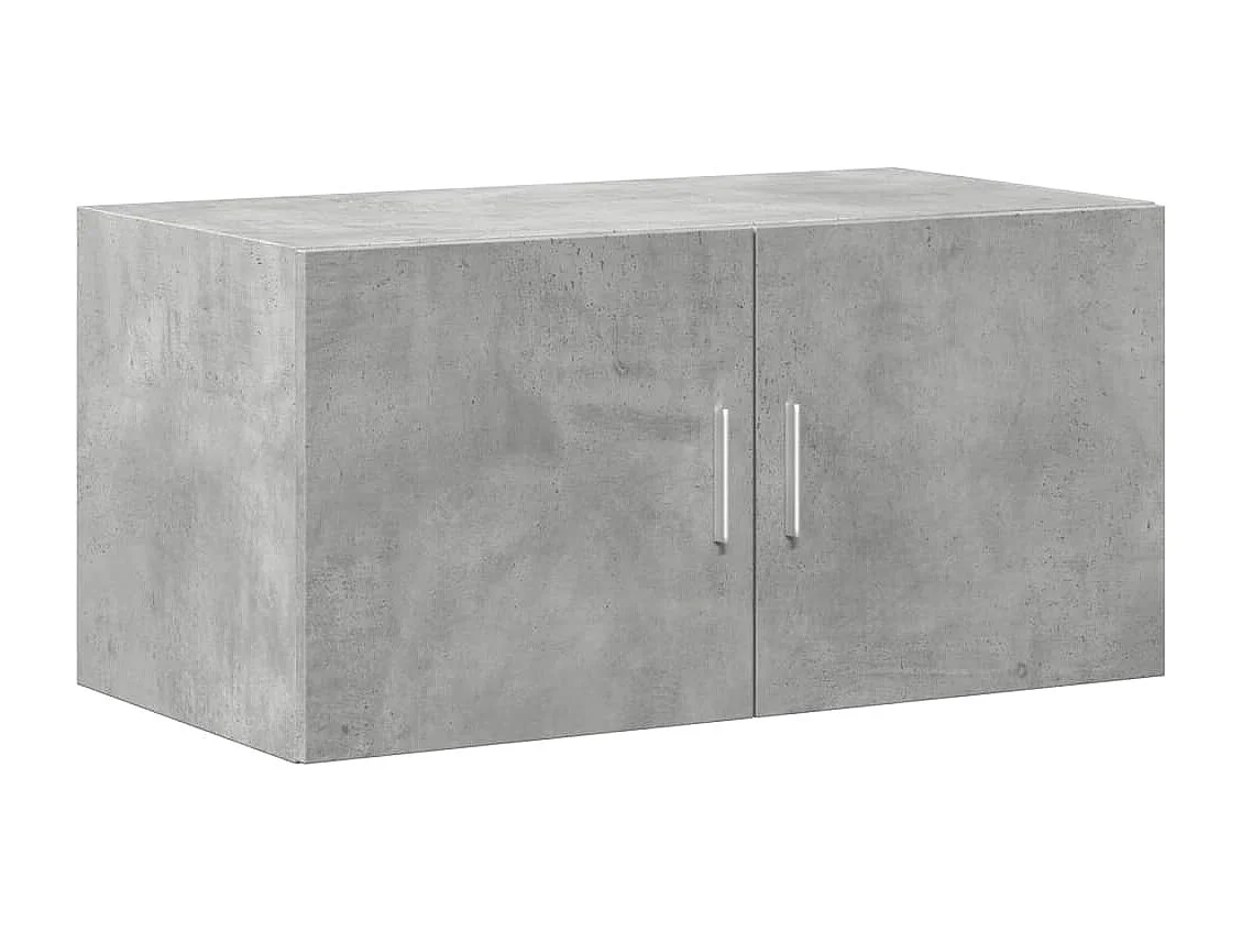 Mobile a Parete Grigio Cemento 80x42,5x40 cm Legno Multistrato