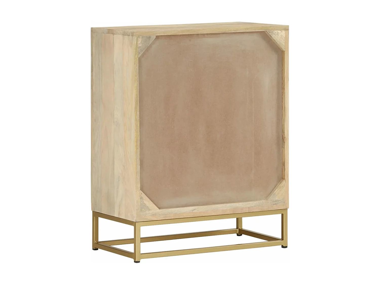 Credenza con 2 Ante 55x30x70 cm in Legno Massello di Mango