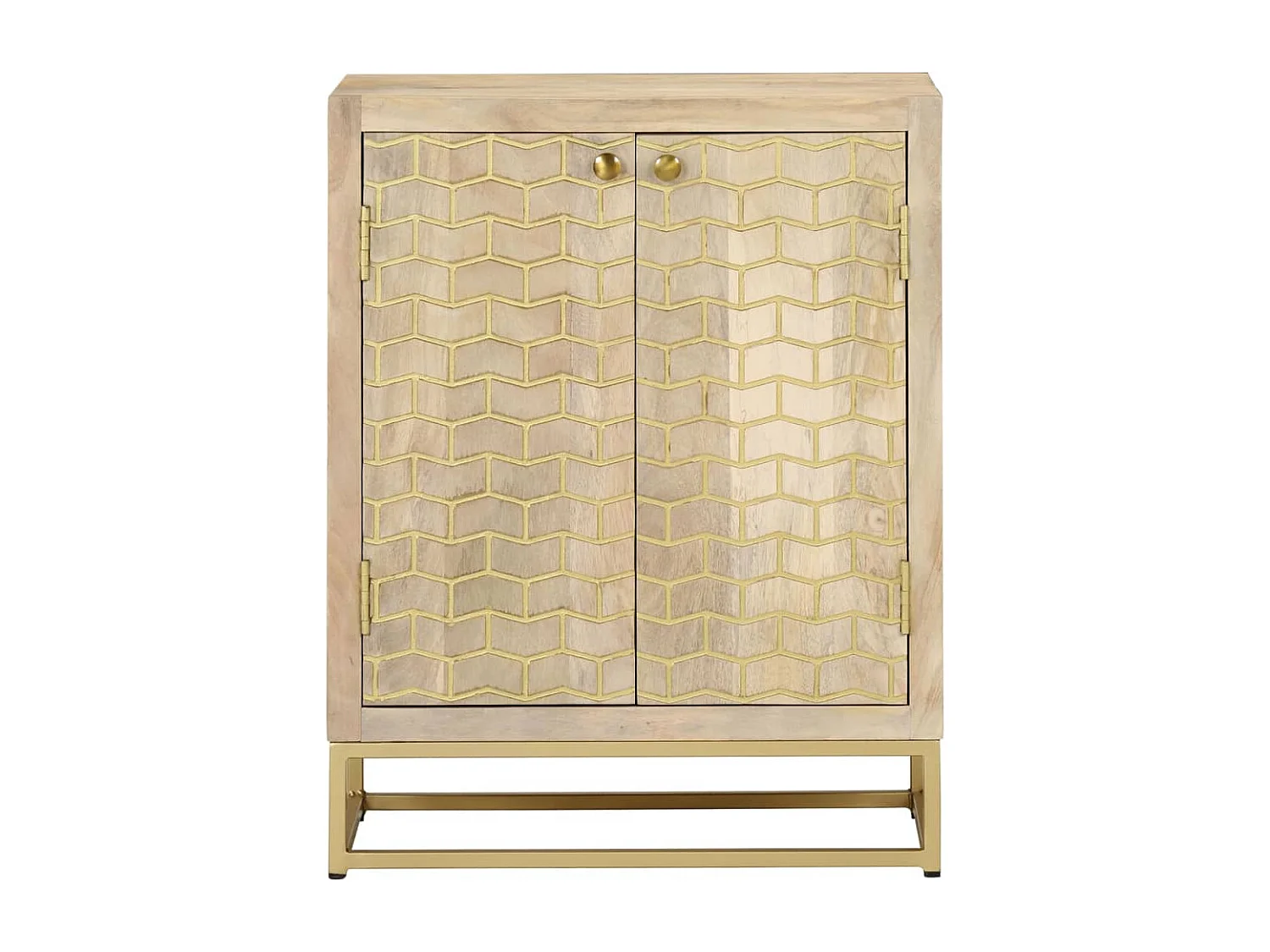 Sideboard mit 2 Türen 55x30x70 cm Massivholz Mango