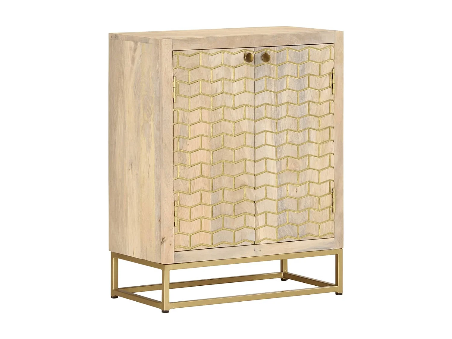 Sideboard mit 2 Türen 55x30x70 cm Massivholz Mango