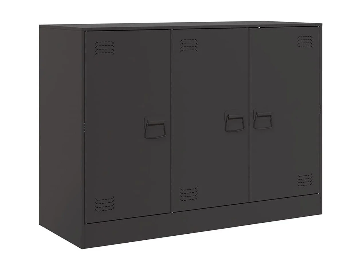 Credenza Nera 99x39x73 cm in Acciaio