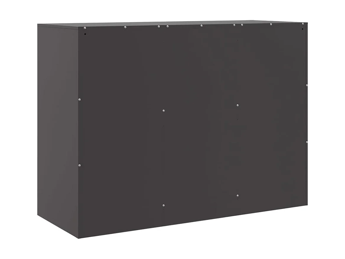 Credenza Nera 99x39x73 cm in Acciaio