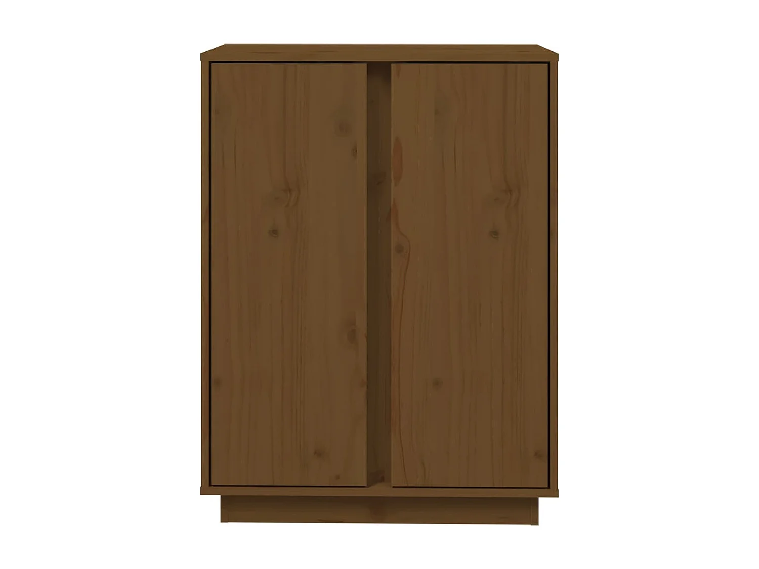 Aparador de madera maciza de pino marrón miel 60x35x80 cm