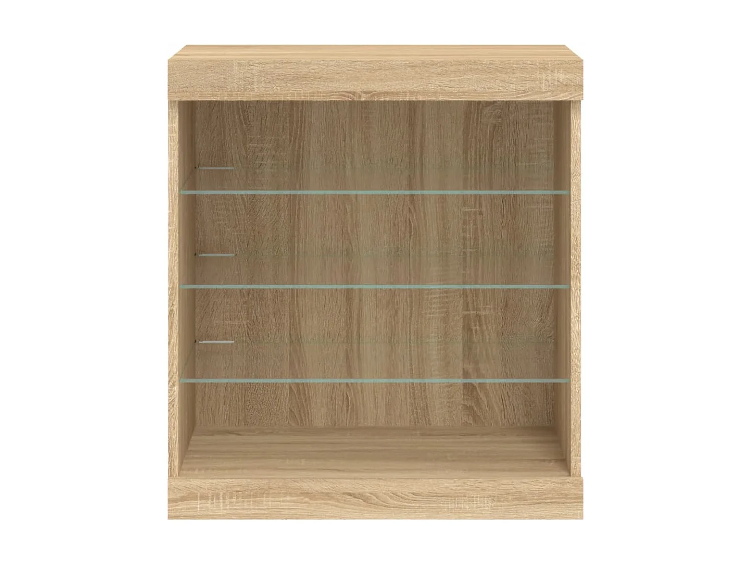 Buffet avec lumières LED chêne sonoma 60,5x37x67 cm