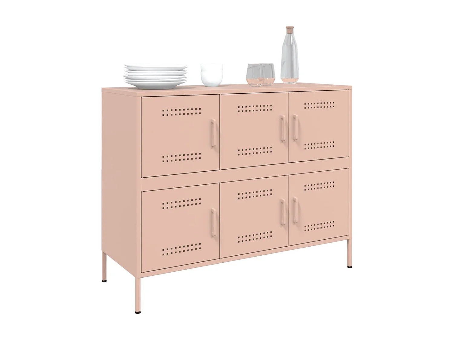 Buffet rose 100,5x39x79 cm acier