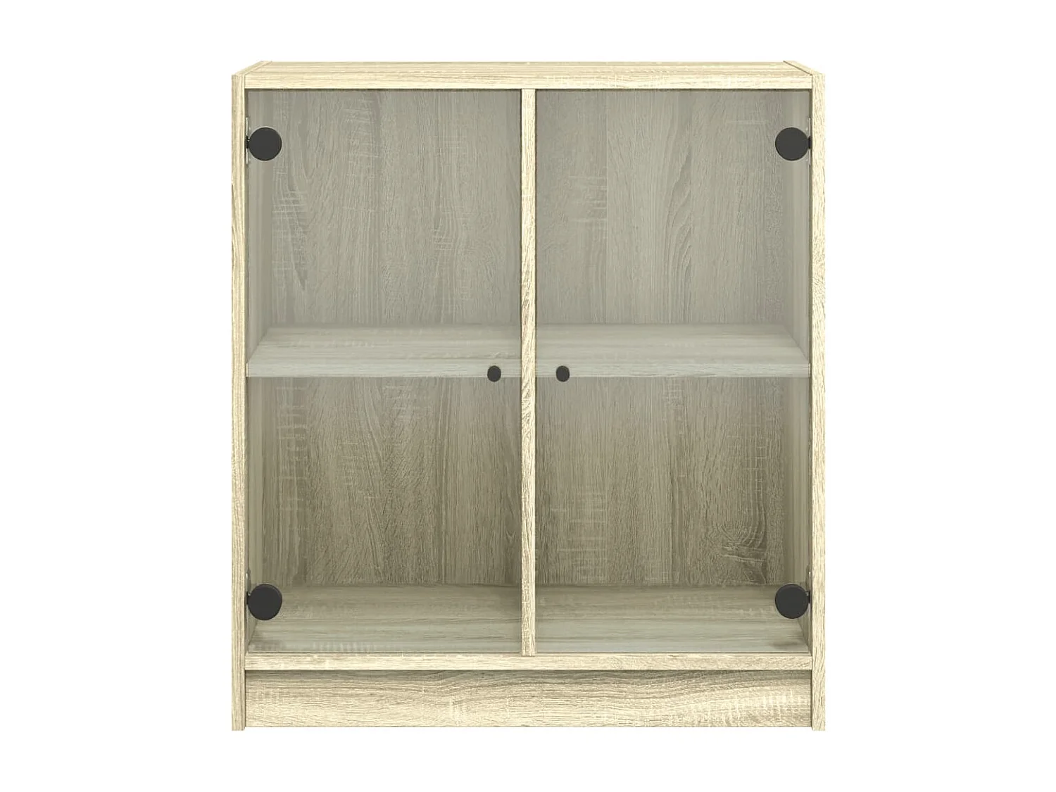 Mobile con Ante in Vetro Rovere Sonoma 68x37x75,5 cm