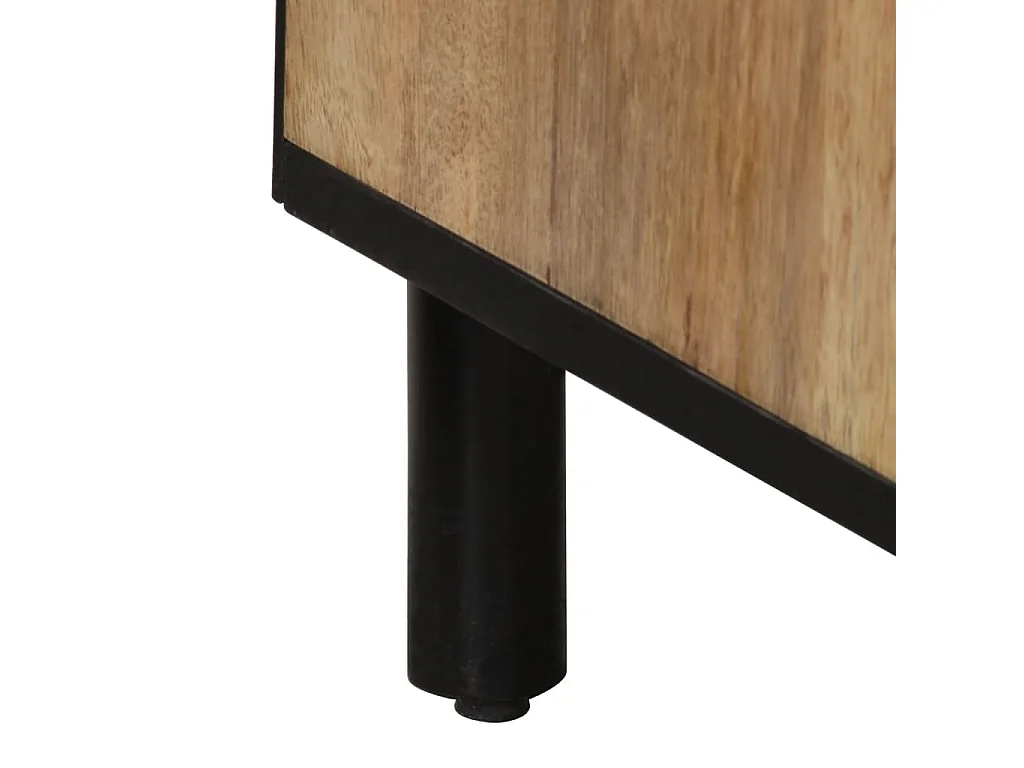 Aparador 2 piezas madera maciza de mango 60x33x75 cm