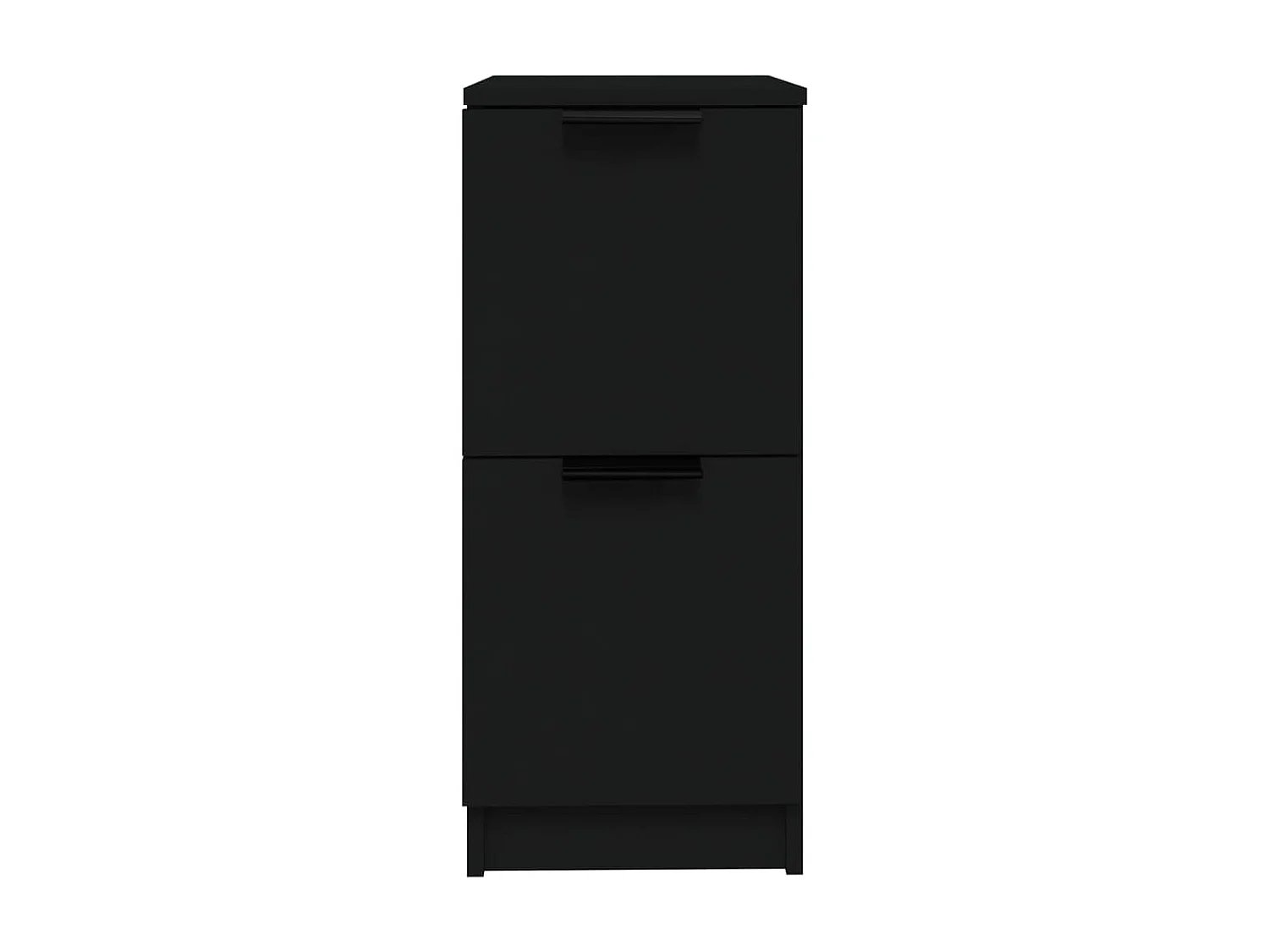 Buffets 2 pcs noir 30x30x70 cm bois d'ingénierie