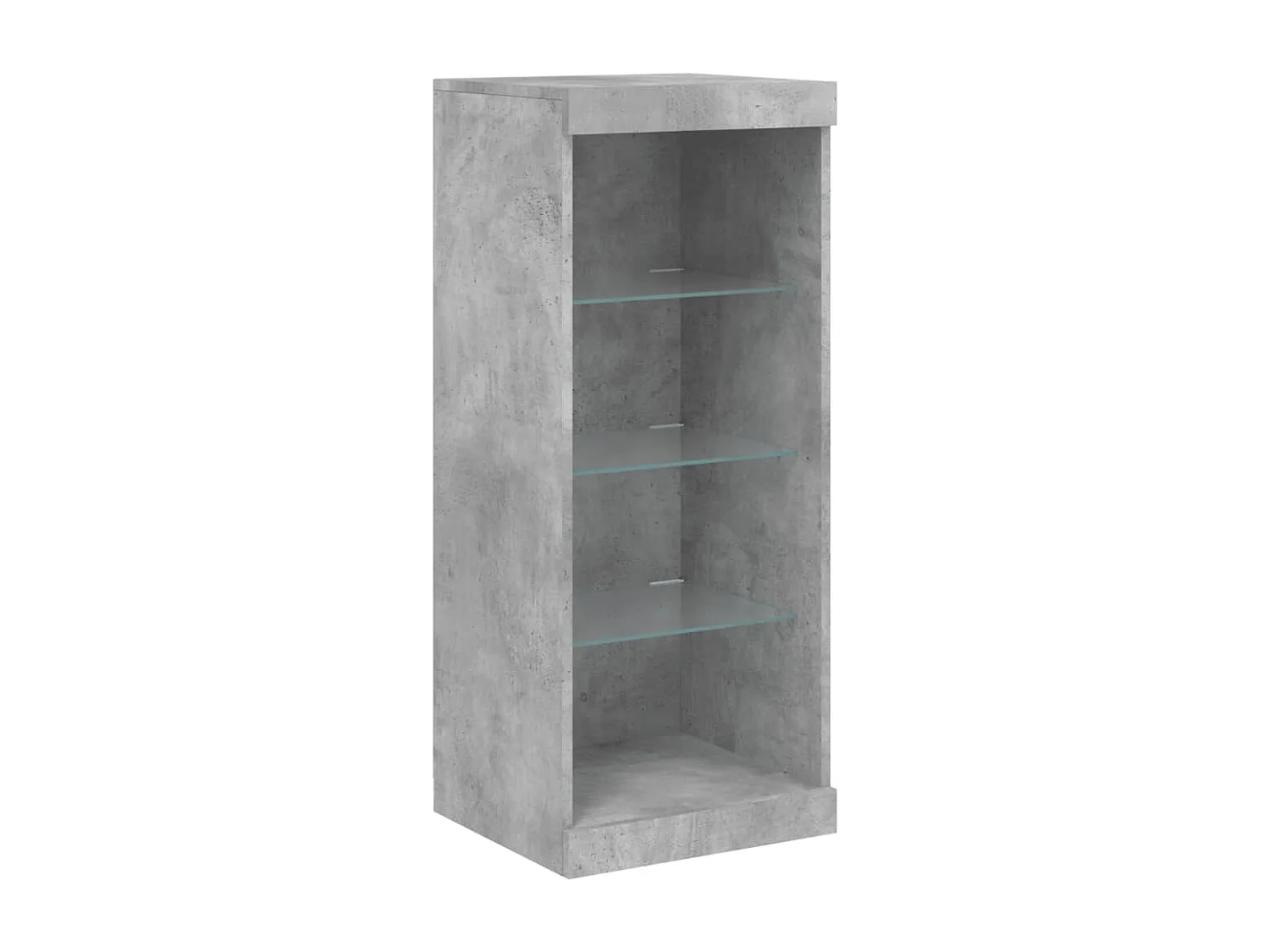 Credenza con Luci LED Grigio Cemento 41x37x100 cm