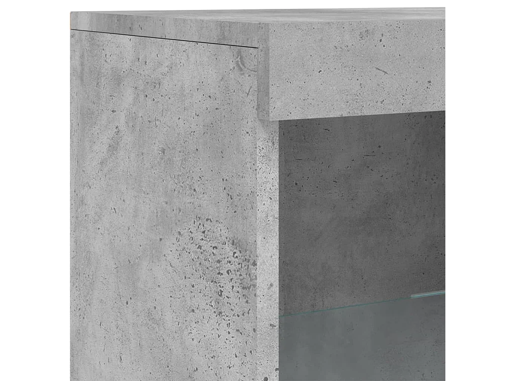 Credenza con Luci LED Grigio Cemento 41x37x100 cm
