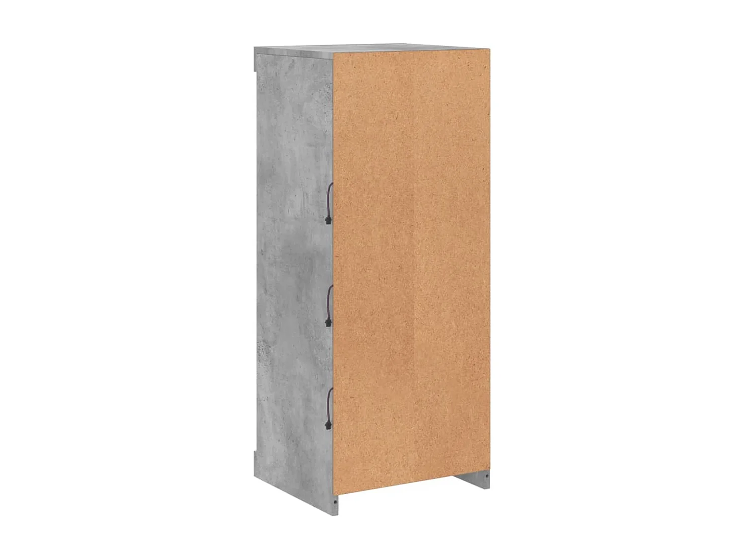 Buffet avec lumières LED gris béton 41x37x100 cm