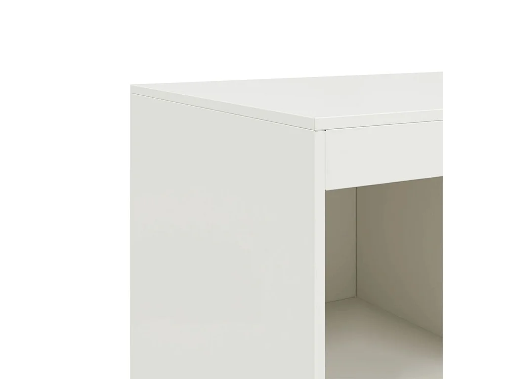 Credenza Bianca 67x39x95 cm in Acciaio