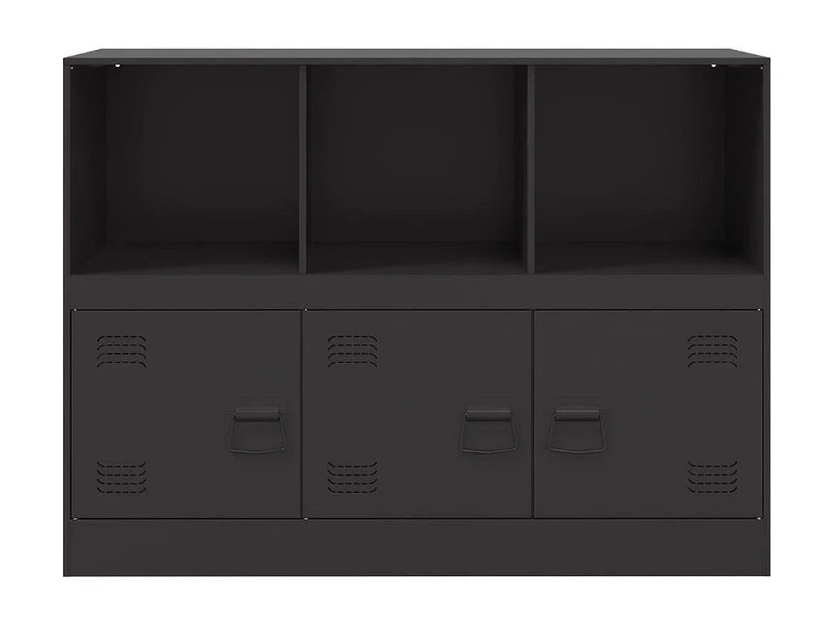 Credenza Nera 99x39x73 cm in Acciaio