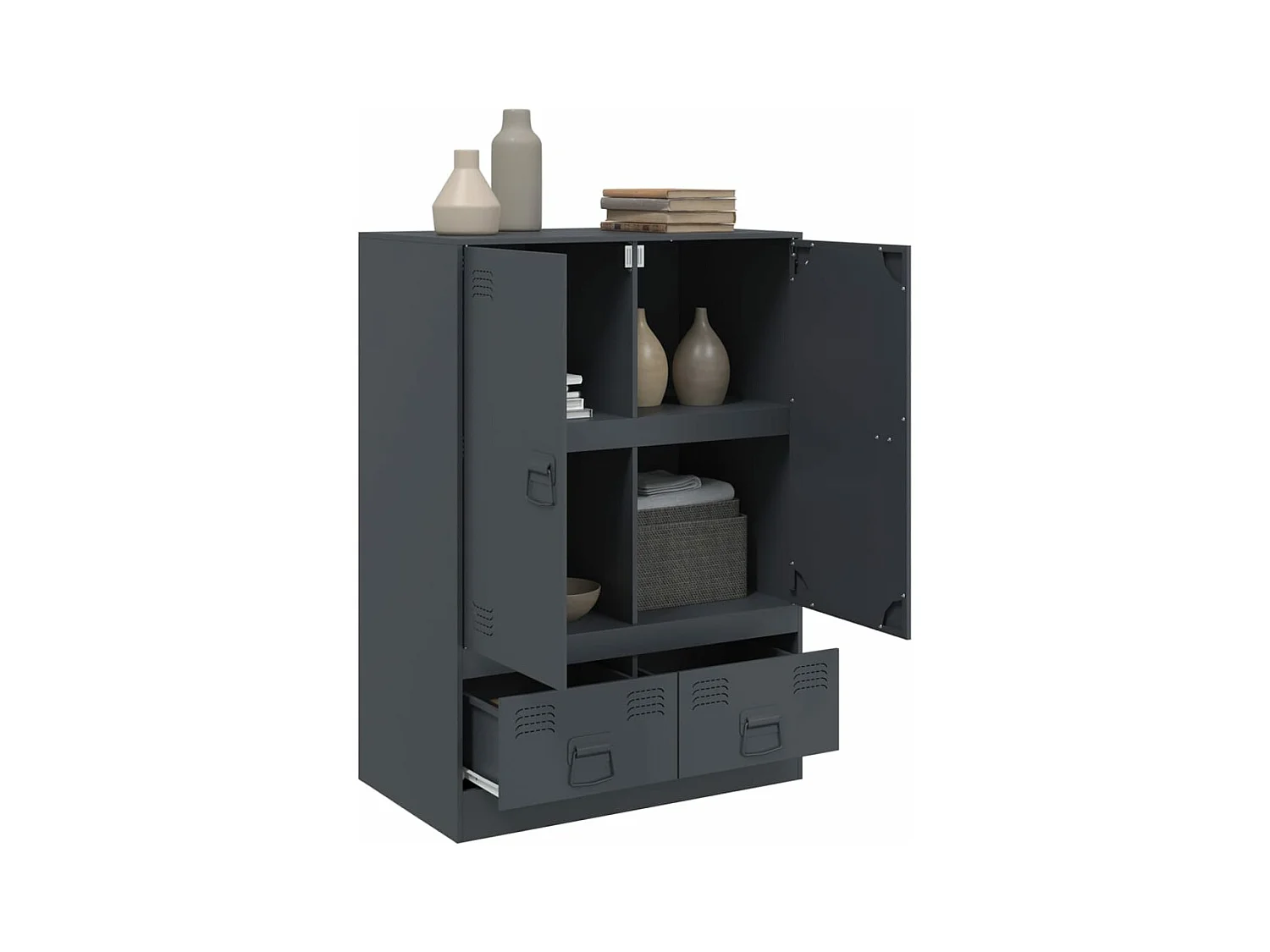 Highboard Anthrazit 67x39x95 cm Stahl
