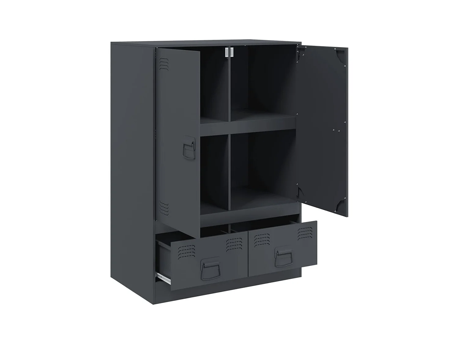 Highboard Anthrazit 67x39x95 cm Stahl
