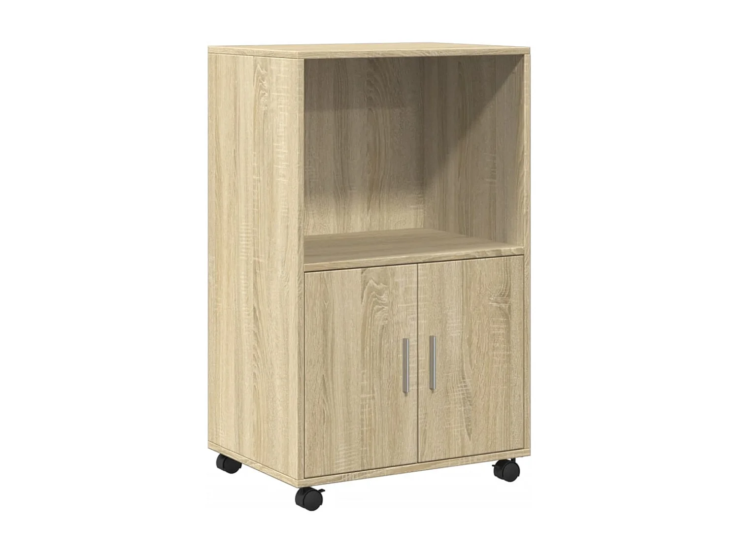 Mobiletto con Ruote Rovere Sonoma 55x40x91 cm in Truciolato
