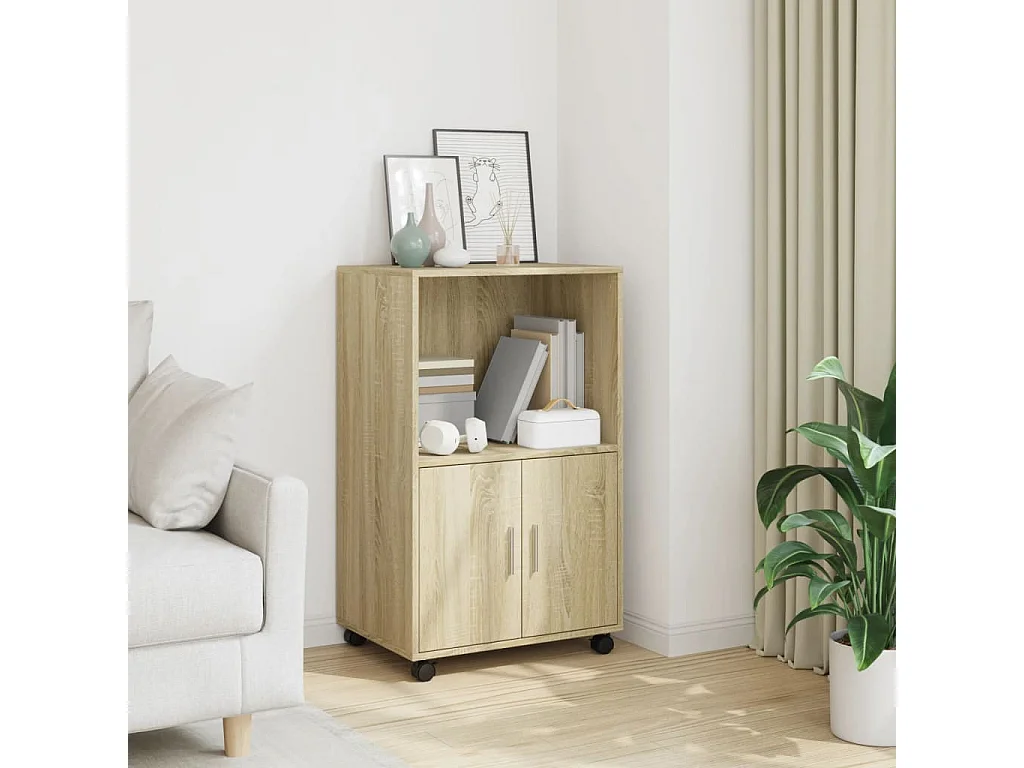 Rollschrank Sonoma-Eiche 55x40x91 cm Holzwerkstoff