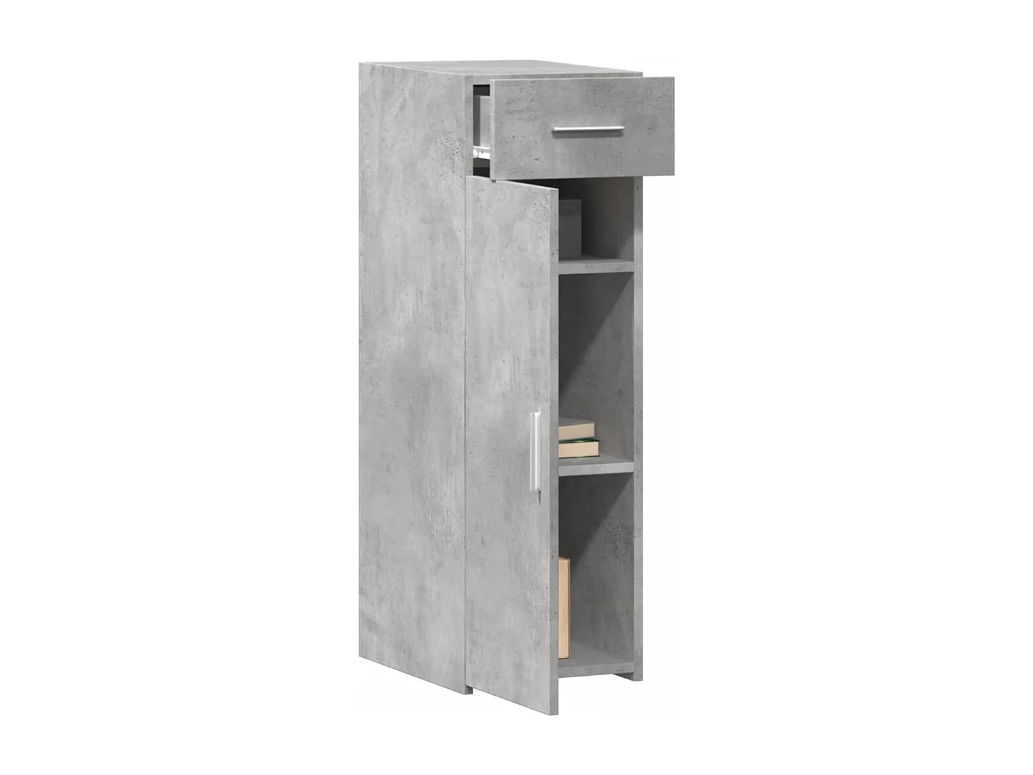 Buffet gris béton 30x42,5x93 cm bois d'ingénierie