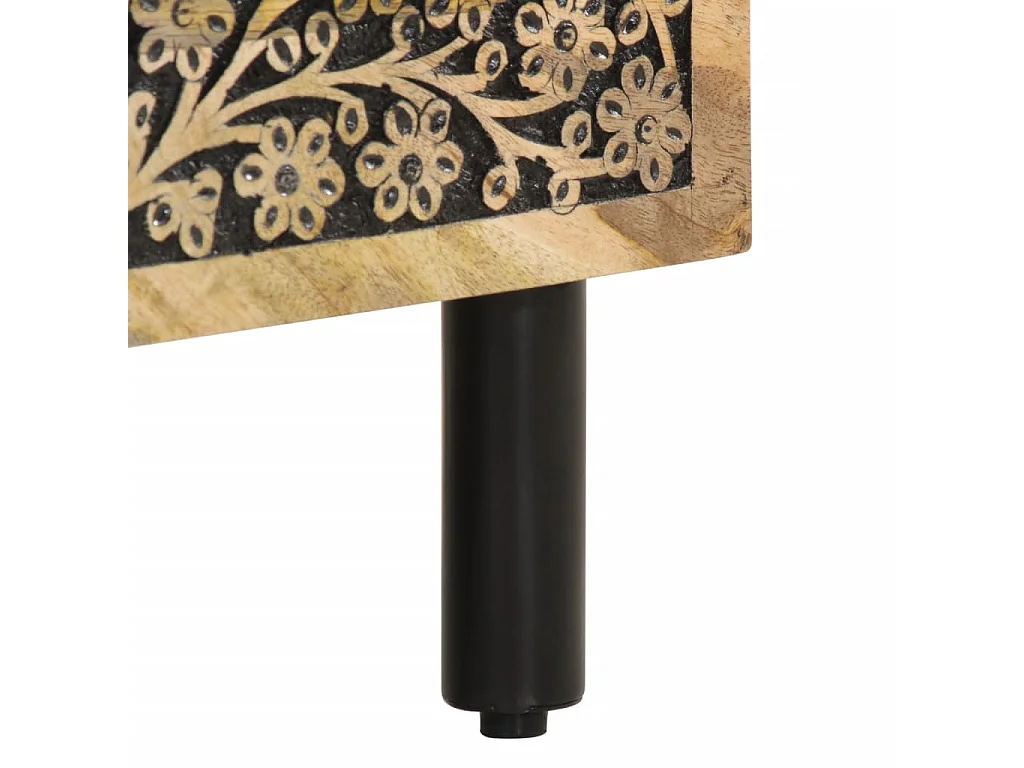 Credenza 80x33x75 cm in Legno Massello di Mango