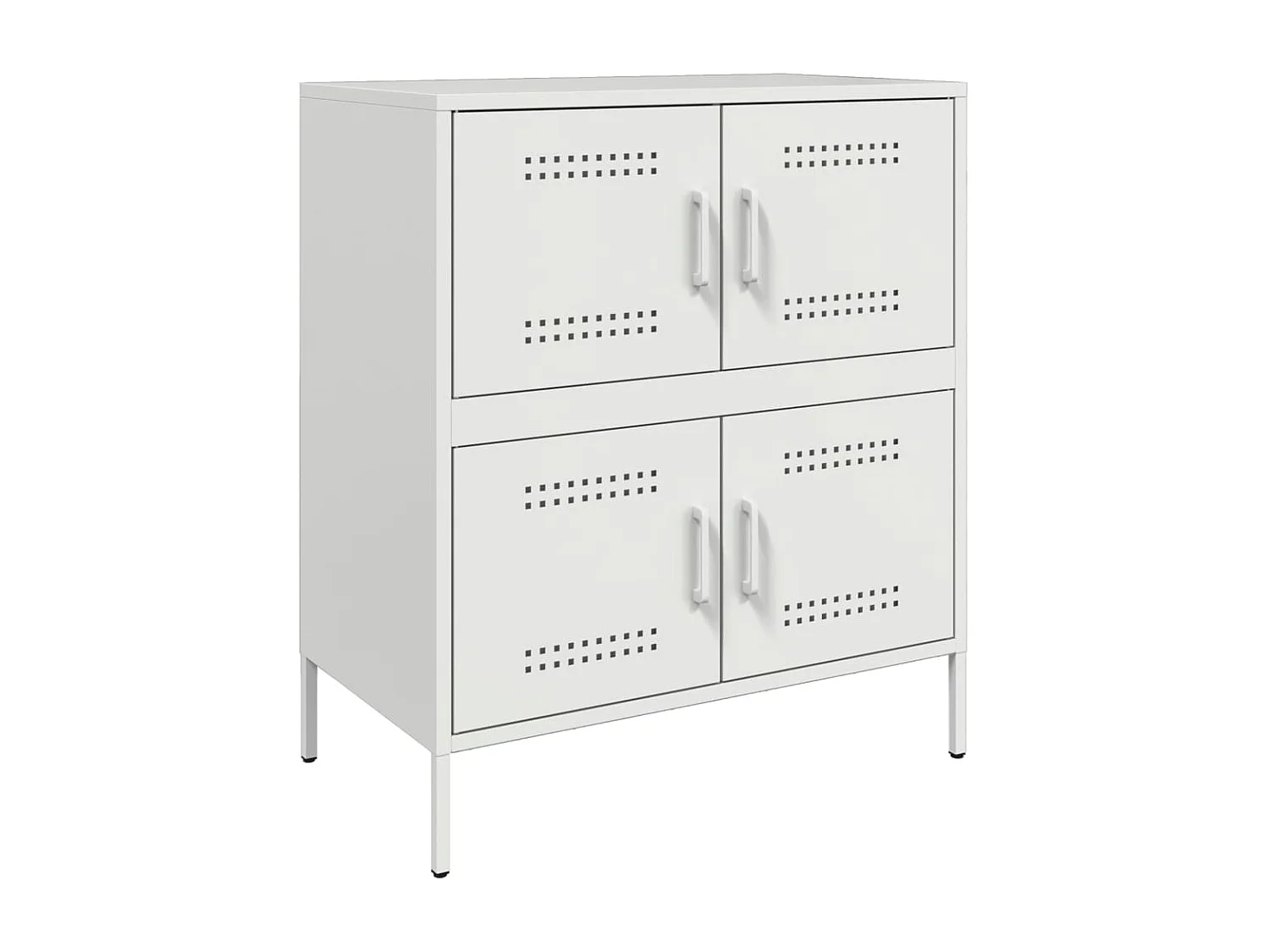 Credenza Bianca 68x39x79 cm in Acciaio
