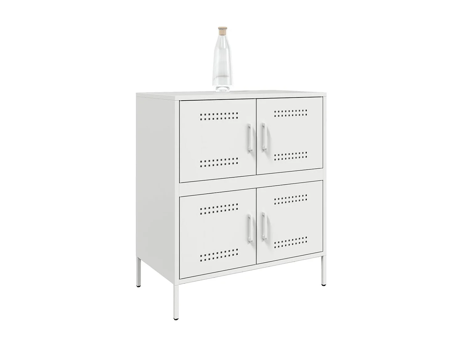 Credenza Bianca 68x39x79 cm in Acciaio