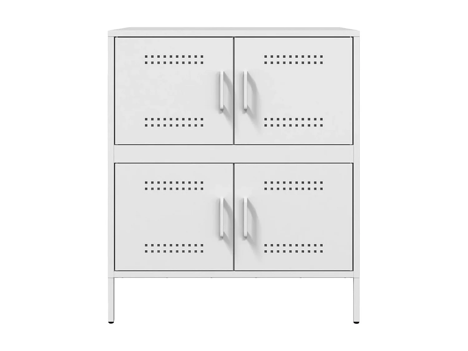 Credenza Bianca 68x39x79 cm in Acciaio