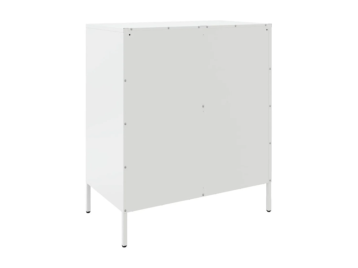 Credenza Bianca 68x39x79 cm in Acciaio