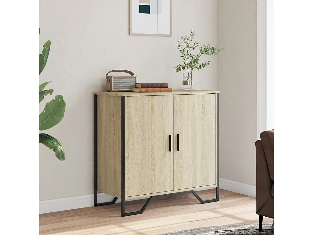 Credenza Rovere Sonoma 78x35,5x74,5 cm in Legno Multistrato