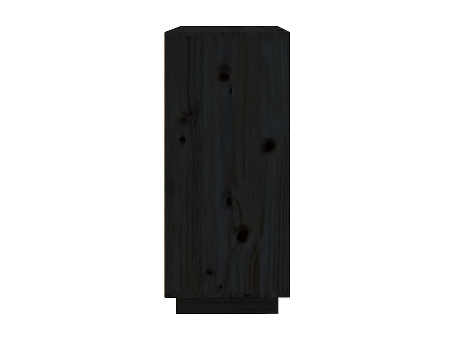 Aparador de madera maciza de pino negro 60x35x80 cm