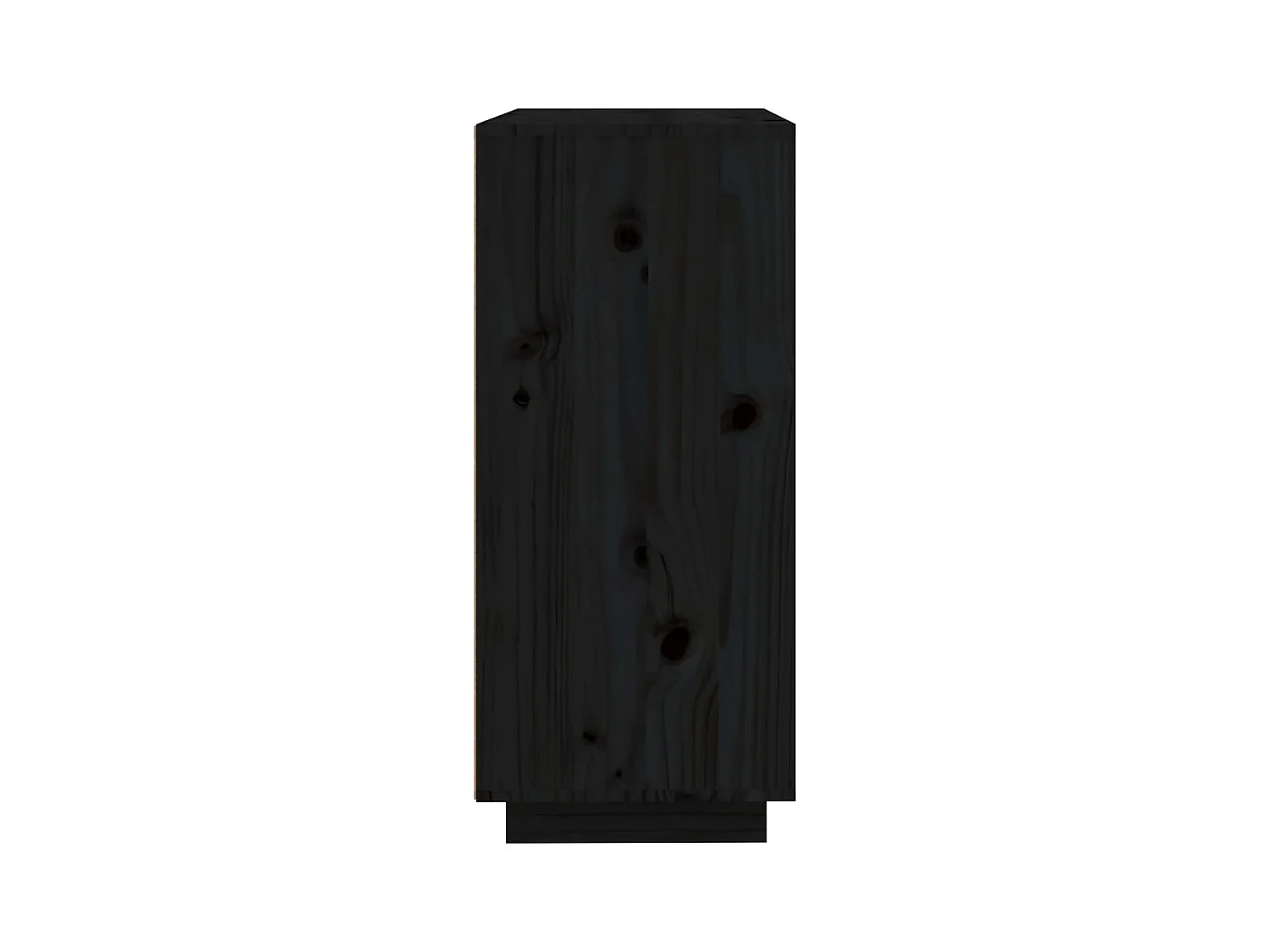 Aparador de madera maciza de pino negro 60x35x80 cm