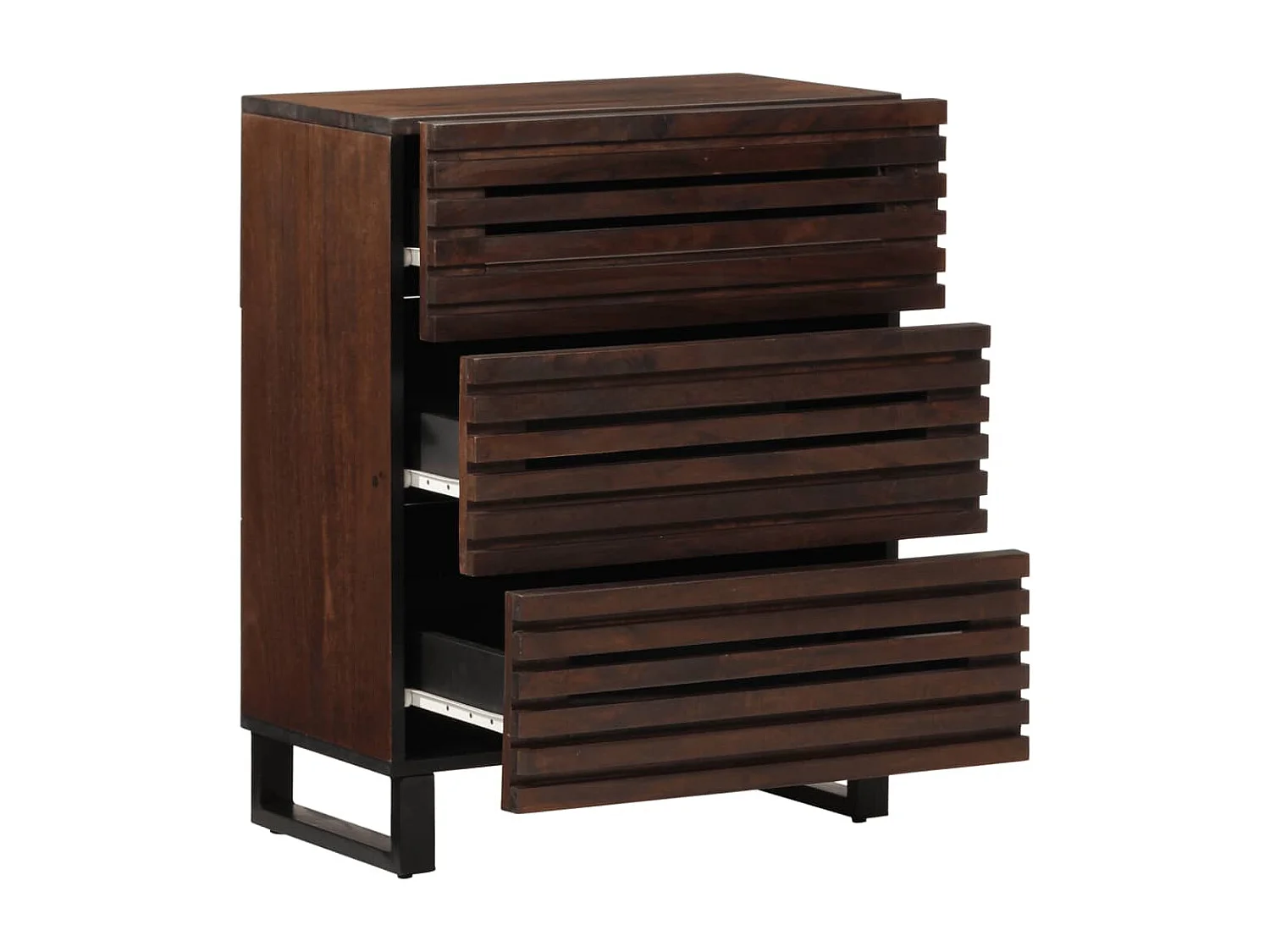 Sideboard 2 Stk. 60x34x75 cm Massivholz Mango