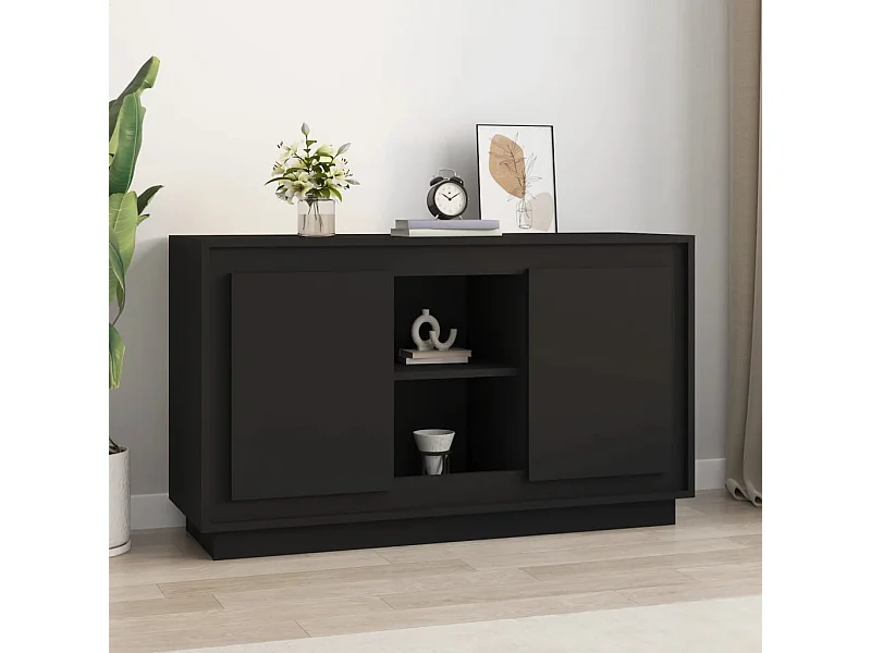 Sideboard Schwarz 102x35x60 cm Holzwerkstoff