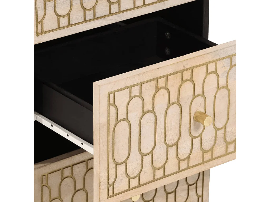 Armoire latérale 40x33x75 cm bois massif de manguier