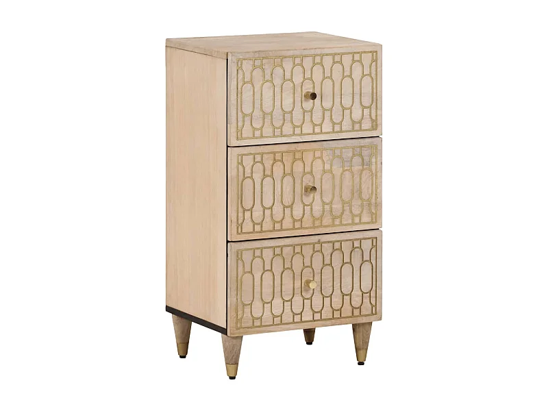 Beistellschrank 40x33x75 cm Massivholz Mango
